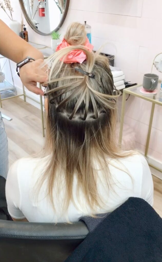 Hand Tied Extensions Meura Salon Luxury Hair Salon in Fort Lauderdale